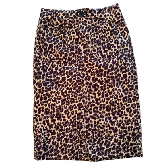 Anthropologie Maeve Colette Midi Pencil Skirt XS Leopard - Picture 3 of 9